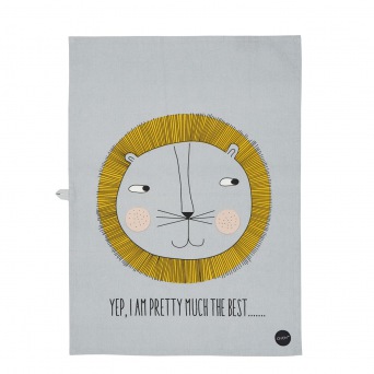  OYOY tea towel LION PRINT