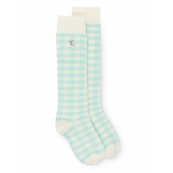  BOBO CHOSES Green Vichy Socks