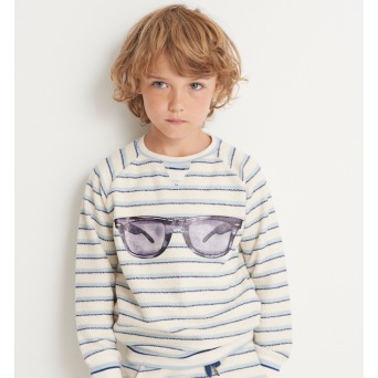  Soft Gallery Silas Sweat Indigo stripe, Sunnies 