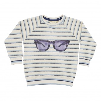  Soft Gallery Silas Sweat Indigo stripe, Sunnies 