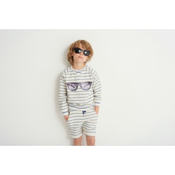  Soft Gallery Silas Sweat Indigo stripe, Sunnies 