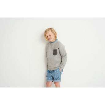  Soft Gallery Ryan Sweatshirt Grey Melange, Quilt 