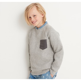  Soft Gallery Ryan Sweatshirt Grey Melange, Quilt 