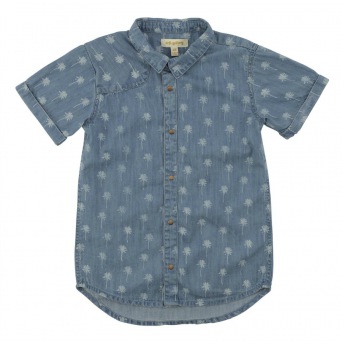  Soft Gallery Fred Shirt Light denim, AOP Palmo