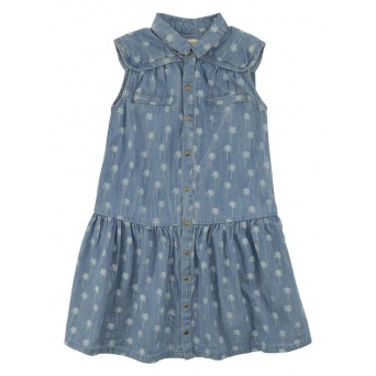  Soft Gallery Adora Dress Light denim, AOP Palmo