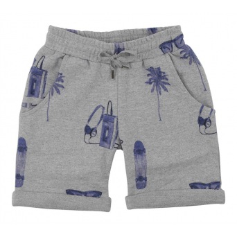  Soft Gallery Gabriel Shorts Grey melange, AOP Summertime 