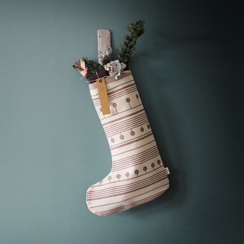  ferm LIVING Winterland Christmas Stocking, rose