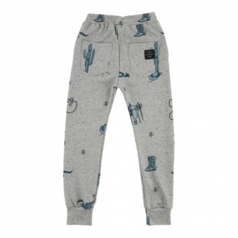  Soft Gallery Jules Sweat Pants, AOP Cowboy / Grey neppy Melange