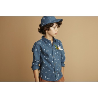  Soft Gallery Roy Shirt, AOP Tribe / Mediterranea