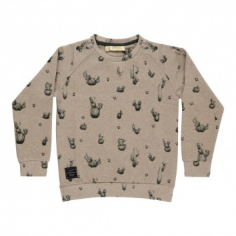  Soft Gallery Silas Sweatshirt, AOP Big Cactus / Tan Melange