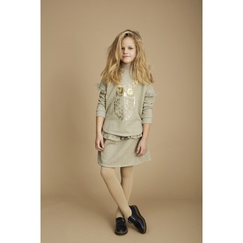  Soft Gallery Audra Sweatshirt, Big Owl Gold / Ash Lurex