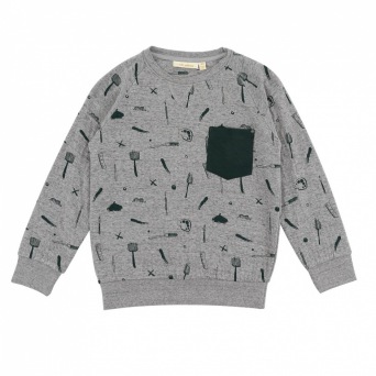  Soft Gallery Ryan Sweatshirt, AOP Painter / Dbl Grey/Pine Grove