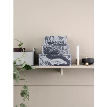  fermLIVING Tin Boxes - Marble (set of 3)