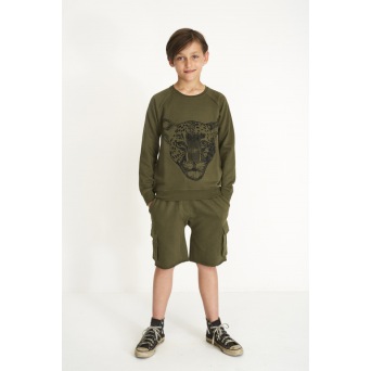  Soft Gallery Chaz Sweatshirt, Burnt Olive, Leo Emb.