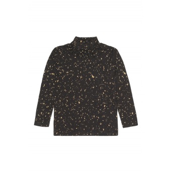  Soft Gallery  Fayenne Top, Jet Black, AOP Flakes Gold