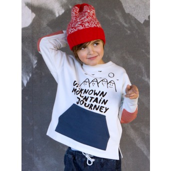  Bobo Choses Sweatshirt Kangaroo Pocket Mountains