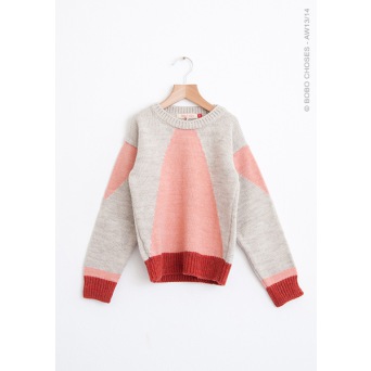  BOBO CHOSES Strickpullover INTARSIA, rost-rosa