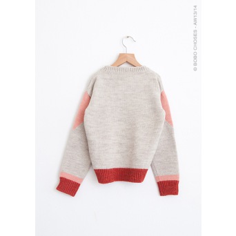  BOBO CHOSES Strickpullover INTARSIA, rost-rosa