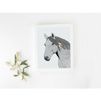  MINIMEL Print Affiche Cheval