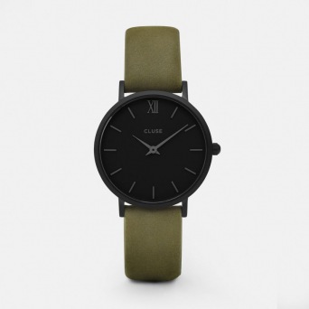  CLUSE watch Minuit Full Black/Olive Green 