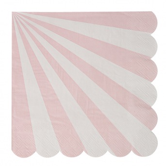  Meri Meri - Servietten - Toot Sweet Pink Stripe Large Napkin