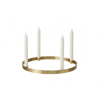  ferm LIVING Candle Holder Circle, Messing