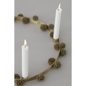  ferm LIVING Candle Holder Circle, Messing