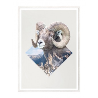   Faunascapes Geometric Poster RAM von WhatWeDo