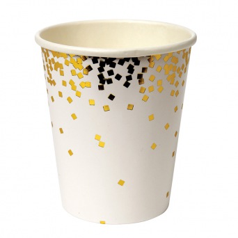  Meri Meri - Gold Konfetti Pappbecher - Gold Confetti Party Cup