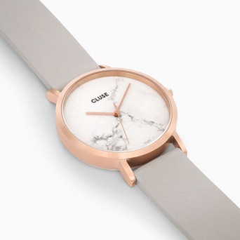  CLUSE watch La Roche Rose Gold White Marble/Grey