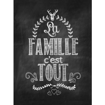  MINIMEL Affiche La Famille c´est Tout A3 Print