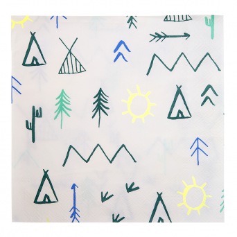  Meri Meri - Servietten Tipi - Lets Explore Large Napkin