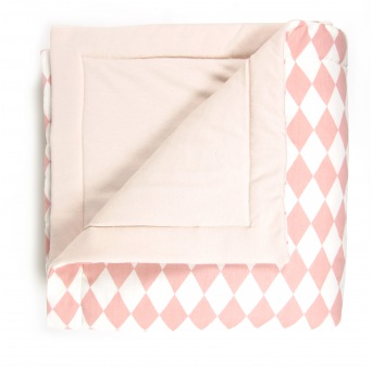  Nobodinoz Blanket COPENHAGEN large, pink diamonds