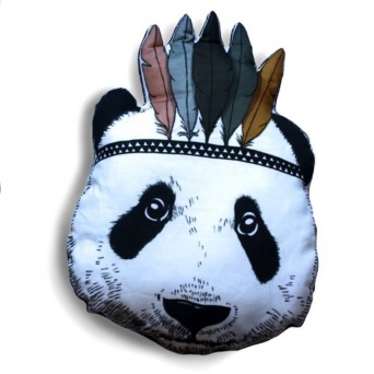  MINIMEL Coussin Indian Panda / Panda Pillow