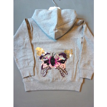  Soft Gallery Sisma Hoody Zip, Butterfly, grau melange