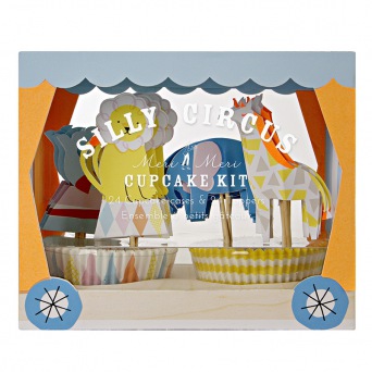  Meri Meri Zikus Cupcake Set - Silly Circus Cupcake Kit